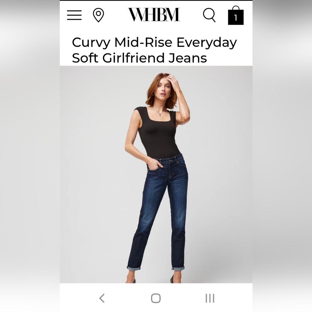 White House Black Market Straight Leg Jeans - Dark Blue